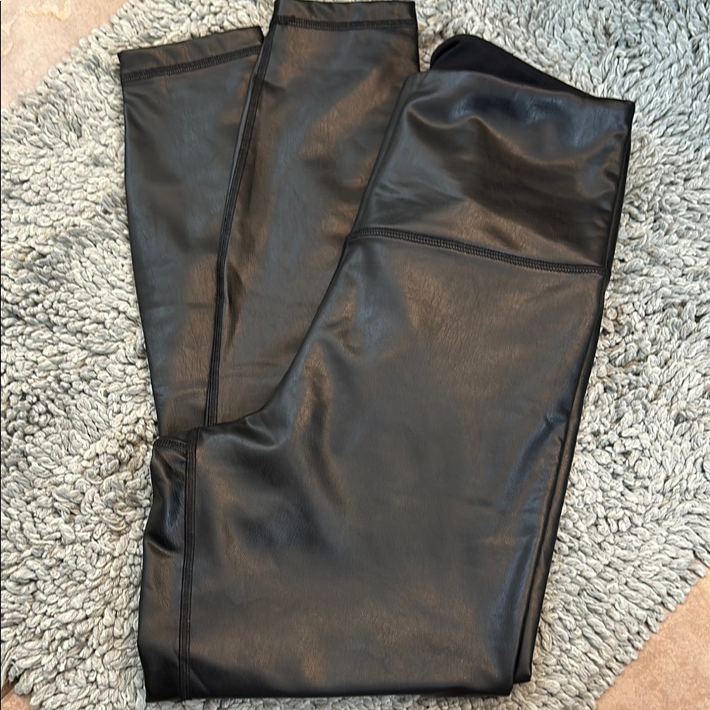 Black Faux Leather Leggings
